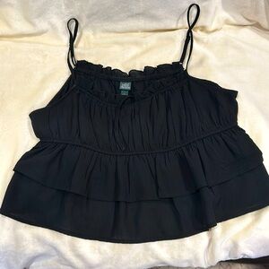 Wild Fable Crop Black Cami Top